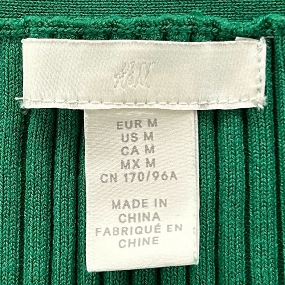 H&M Green Ribbed Cardigan - Picture 9 of 10